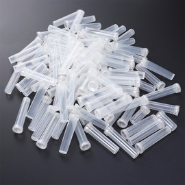 50pcs Nutrition Flower Plastic Tube Transparent Water Flower Tube Cap Flower Water Container Test Tube Florist Supplies