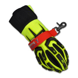 Lightning X Products Fireman's Deluxe Firefighter Turnout Gear Glove Strap for First Responder (Red)