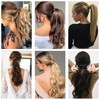 Ponytail Extension Wrap Around Long Straight Curly Clip in Ponytail