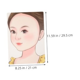 Ipetboom 2Pcs Colorful Reusable Face Painting Practice Board Friendly Makeup Template for Creative Face Art Activities Durable Washable Design for Beginners at Events