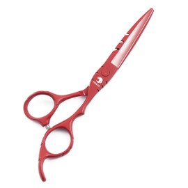 TIJERAS Professional Salon Hair Cutting Thinning Scissors Barber Shears Hair Cutting Tools Set 5.5 Inch, 6 Inch (5.5 Inch, Red)