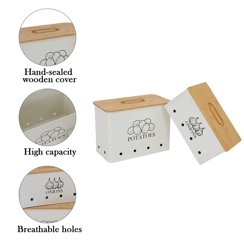Gdfjiy Potato Onion Kitchen Storage Canisters,Storage Bin For Kitchen 2
