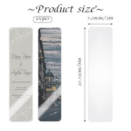 Pack of 100 Laminating Pouches for Bookmarks, 20 x 5 cm, Hot Laminating Pouches, Transparent Bookmark Films, Book Film for Book Lovers, Film, Laminators, Nature Lovers, DIY Plastic Bookmark