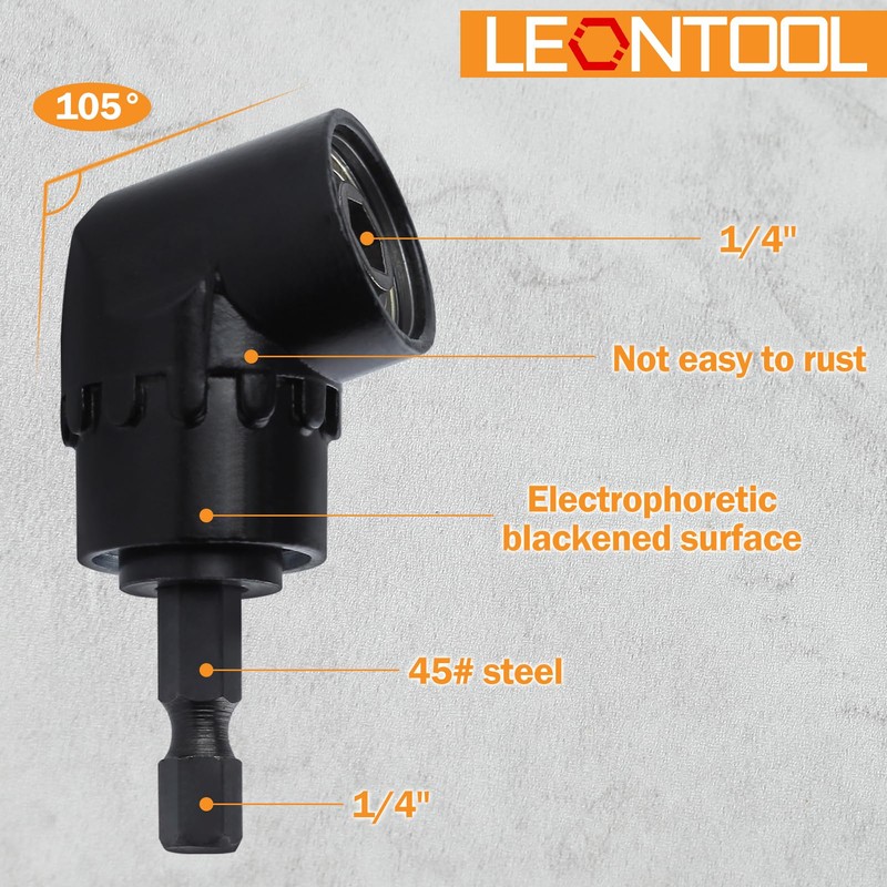 LEONTOOL Flexible Drill Bit Extension Set with Right Angle Drill