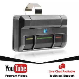 NAR 2 For LiftMaster 813LM 3-Button 12 Code Dip Switch Garage Gate Remote Control