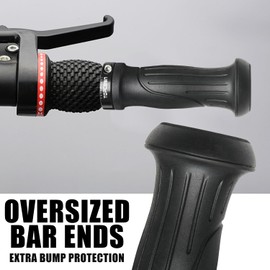 TOPCABIN Bike Grips Short Mini Bicycle Handlebar Grips Fit Many Standard Bikes 2PCS 90MM Length (Aluminum Alloy Lock(Oversized90mm))