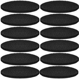 KNFFSAAJL 12Pcs Activated Charcoal Compost Bin Filters, Round Reusable Replacement, 16cm Diameter, Black