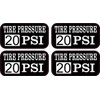 StickerTalk Tire Pressure 20 PSI Stickers,