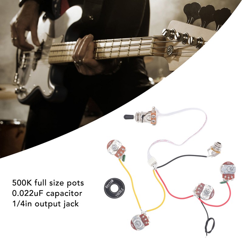 Electric Guitar Wiring Harness Kit 3 Way Toggle Switch 500K
