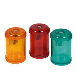 KUM #430-M1 Transparent Barrel Single Hole Pencil Sharpener - Orange