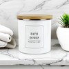 Minimalist Range Bath Bombs Storage Canister - White Metal Enamel