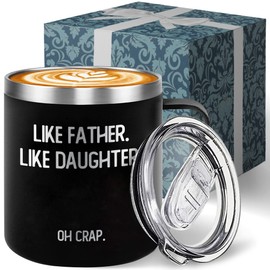 Like Father Like Daughter Oh Crap Mug For Dad From Daughter - Dad Tumbler Fathers Day Gift For Dad Mugs From Daughter Dad Cup - Fathers Day Drinking Cup From Daughter Best Dad Ever Gifts Tumbler 14Oz