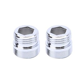 Vogueing Tool Faucet Adapter, 1/2" Thread Connector, Solid Metal Aerator Connector for Kitchen Washroom Faucet (M24-1/2, 2 Pack)