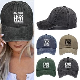 xinyee That's Whats I Do I Fix Stuff and I Know Things Baseball Caps for Men Adjustable Strapback Hats