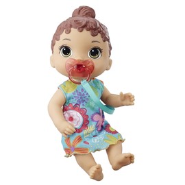 Baby Alive Baby Lil Sounds: Interactive Brown-Haired Baby Doll for Girls and Boys Aged 3 and Up, Makes 10 Sound Effects, including Giggles, Cries, Baby Doll with Dummy