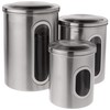 Fox Run 6103 Canister Set, Stainless Steel, 3-Piece Metallic, 5.75