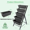 Homdox 5-Tier Elevated Garden Bed- Freestanding Vertical Raised Bed for