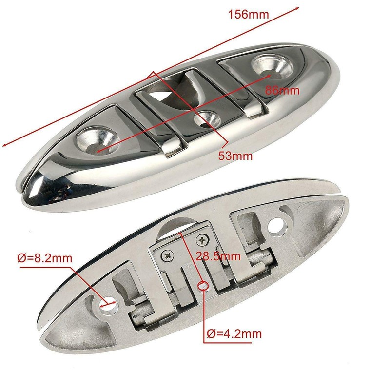 WINGONEER Marine Boat Dock Folding Cleat 316 Stainless Steel