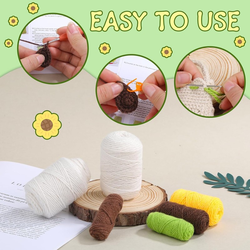 Crochet Kit for Beginners, Crochet Starters Craft Kniting Kits for