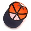 Gorra Plana Goku Naranja y Azul Marino con Logo Estampado