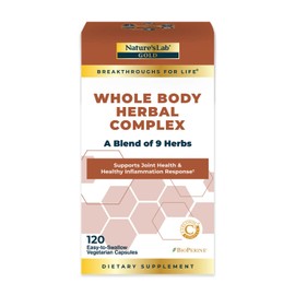 Nature's Lab Gold Whole Body Herbal Complex - Turmeric, Boswellia, Ginger, Green Tea, Rosemary - 120 Capsules (60 Day Supply)
