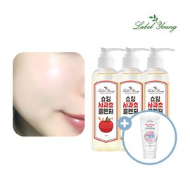 Label Young Sebum Care/Mildly Acidic Oil/Hypoallergenic/Pore Care Shocking Apple Cider Vinegar Cleanser 3 pcs + Shocking Foam Cleanser 1 pc / 라벨영 피지케어약산성오일저자극모공관리 쇼킹사과초클렌저 3개 + 쇼킹폼클렌징 1개
