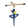 Relaxdays Lawn Sprinkler 360° Garden Irrigation 11m Range Ground Spike