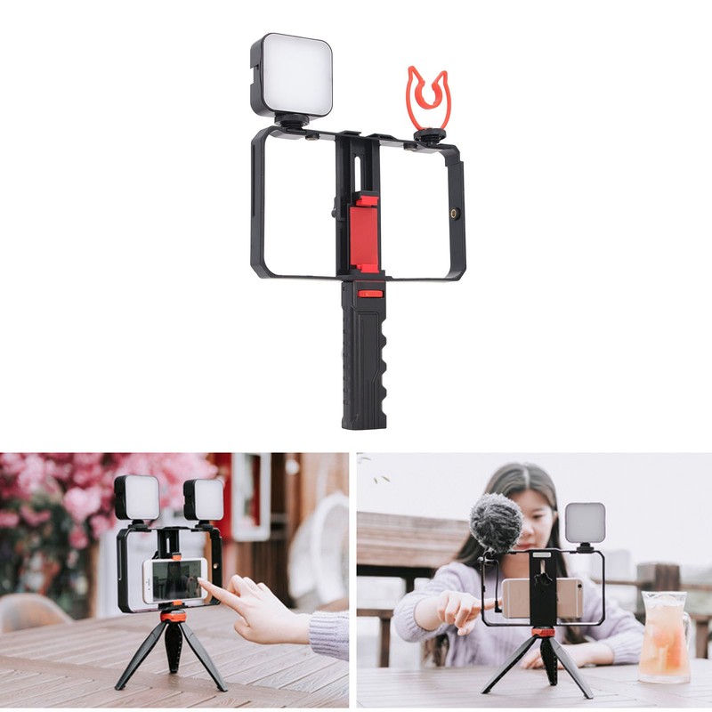 Phone Video Rig Kit with Handle Phone Stabilizer Cage Fill