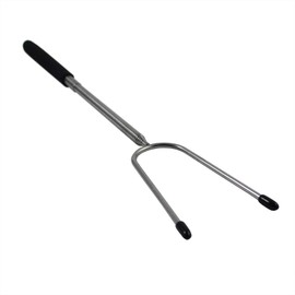 2pc Deluxe Telescoping Stainless Steel Campfire Forks - Extend to 36" - Insulated Handle