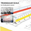 1 PCS Architectural Triangular Scale Ruler for Architects, Students, Draftsman