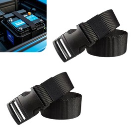 Zikefest 2PCS Car Battery Tie Down Strap, Adjustable Buckle Battery Strap, 39In Battery Hold Down with Quick Release Buckle, Universal for Cars, SUVs, Boats, Luggage Belt and More