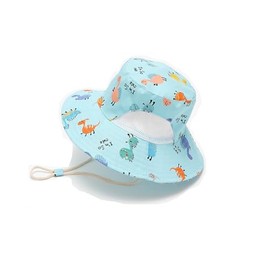 Pichcppo Kids Sun Hat,Sun Protective Toddler Bucket Hat,Baby Beach Hats,Summer Hat for Girls,Flowers (Purple Flower)