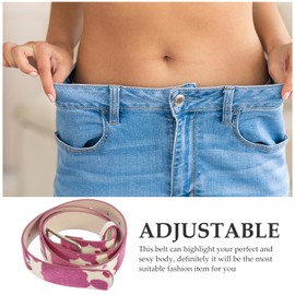 Cow Pu Belt Girls Belt Belt Fashion Belt Trendy Cow Hair Leather Belt in Animal Print