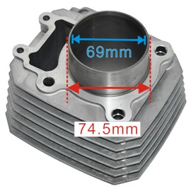 Tupo 69mm Cylinder Piston Ring Gasket Top End Rebuild Kit Compatible with Kawasaki Bayou250 Bayou 250 KLF250A KLF250A3 KLF250A6F KLF250AAF KLF250ABF 4X2 2003-2011 ATV