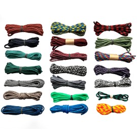 EdcX Paracord 4mm, Set of Random Multi Colors (60m SET) | Ideal for Camping, Survival, Outdoor, Crafting, DIY | 100% Nylon Rope 4mm| Tactical Cord 550 Type III - Multicolored Set 400 gr (60m)