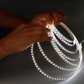 kumax 2835 LED Strip Light, 300LEDs DC12v 16.Ft High Density Flexible lamp,Indoor Decor for Bedroom Kitchen 3000K (6000K)