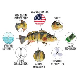 Ufish Electric Fishing Lure Multifunctional Fishing Poppers Artificial Electric Fishing Lure Premium Quality Animated Swimbait