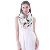 Lina & Lily Women's Loop Scarf with Christmas Pattern, White