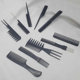 Hair Parting Comb Set of 10 Styling Brushes Men's Hair Comb 2ea