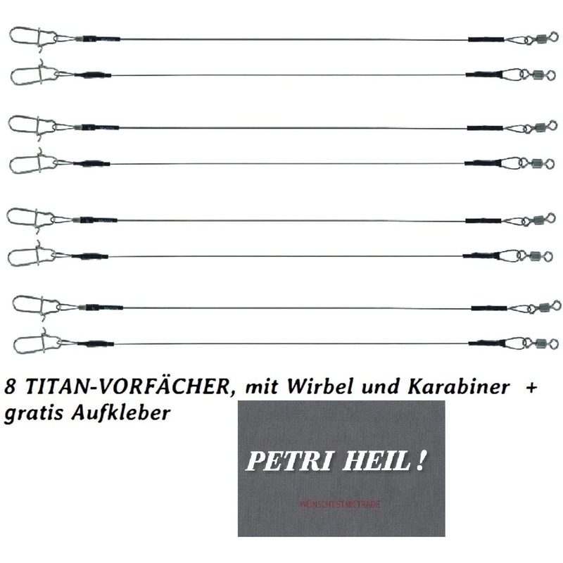 blntackle76 Jenzi Titan Leader Set: 8 Pieces Titanium Leaders by