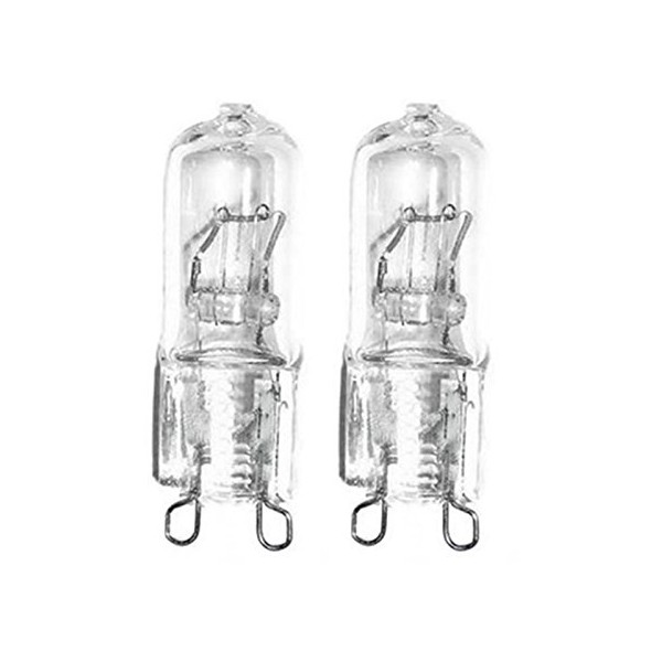 (2-Pack) G9 Halogen 120 Volt 75 Watts Looped Pin Clear Base High Lumens Long Life 120V 75W