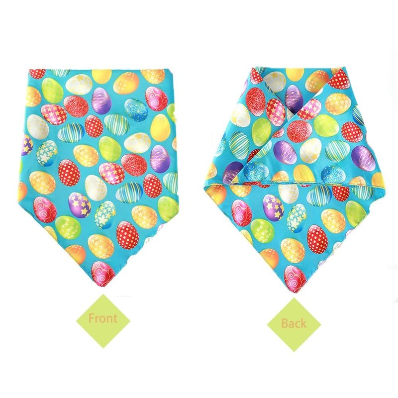 DELIFUR Dog Easter Day Bib 2 Pack Pet Rabbit Scarf