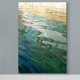 Renditions Gallery Canvas Nature Wall Art Romantic Paintings & Prints Serene Ethereal Lake Glam Modern Wall Hanging Artwork Decorations for Bedroom Dining Office Kitchen - 24"x36" LT06