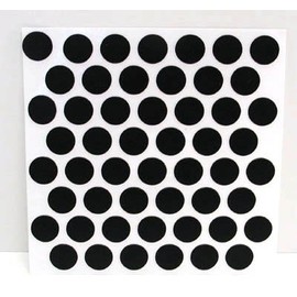 FastCap Adhesive Cover Caps PVC Black 9/16" (1 Sheet 52 Caps)