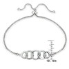 Hoops & Loops - Pulsera Ajustable de Plata de Ley
