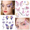 Konsait 12 Sheets Glitter Butterfly Temporary Tattoos for Women Kids