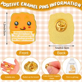 20 Sets Positive Pins Enamel Pins Bulk Include 20 Chicken Nugget Motivational Pin 20 Affirmation Cards 20 Organza Bags for Employee Coworker Appreciation Gifts Thank You Gifts Team Recognition Pin