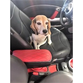 CooperAutoParts.com 2002-2006 R50 R53 Mini Cooper Silver Carbon W/Black Stitch Fiber Parking Brake