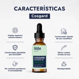 Cosgard Geogard 221, Conservador Natural Cosmético Bio, Tipo de piel Sensible, Hebbe 30ml