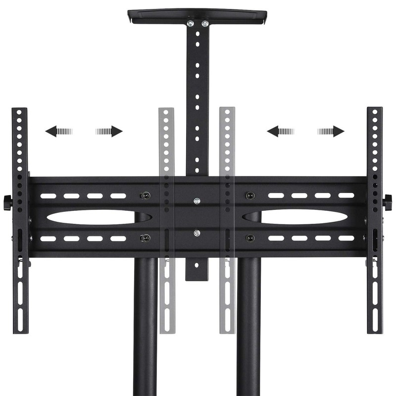Yaheetech Adjustable Mobile TV Stand Rolling TV Cart Mount Universal